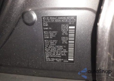 2018 Nissan Rogue Sv z USA, uszkodzony, nr VIN KNMAT2MV5JP510902